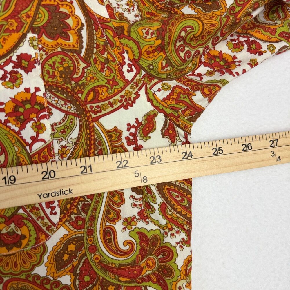 Alan Flusser Button Up Shirt Men's L Paisley Long Sleeve Dress Button Down - Picture 6 of 9